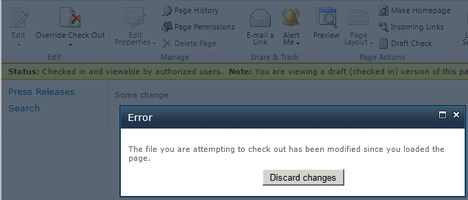 Page after our code fix