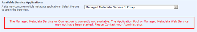 Managed Metadata Service