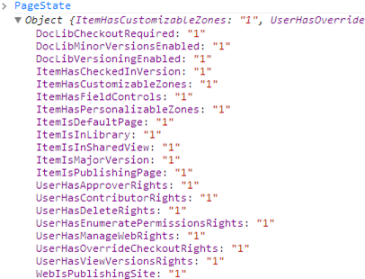 PageState object for a normale page