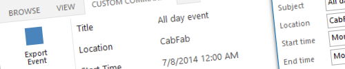 Inconvenient exporting calendar items in SharePoint 2013 header image