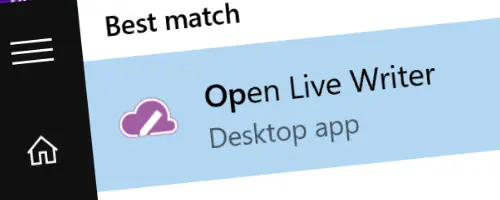 Change the Open Live Writer post location header image