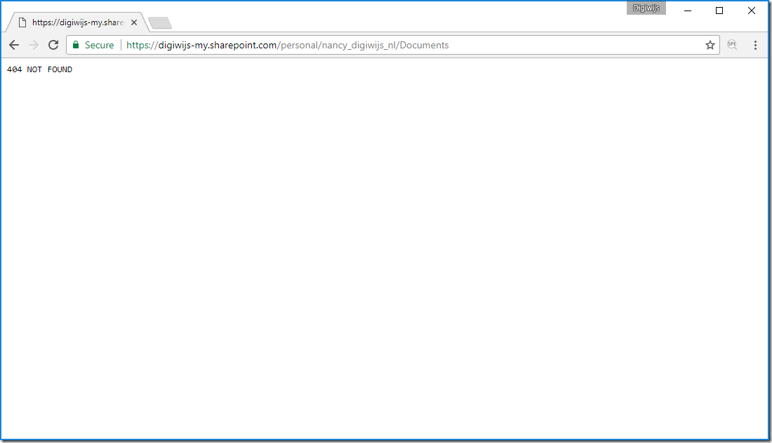 OneDrive 404 error message