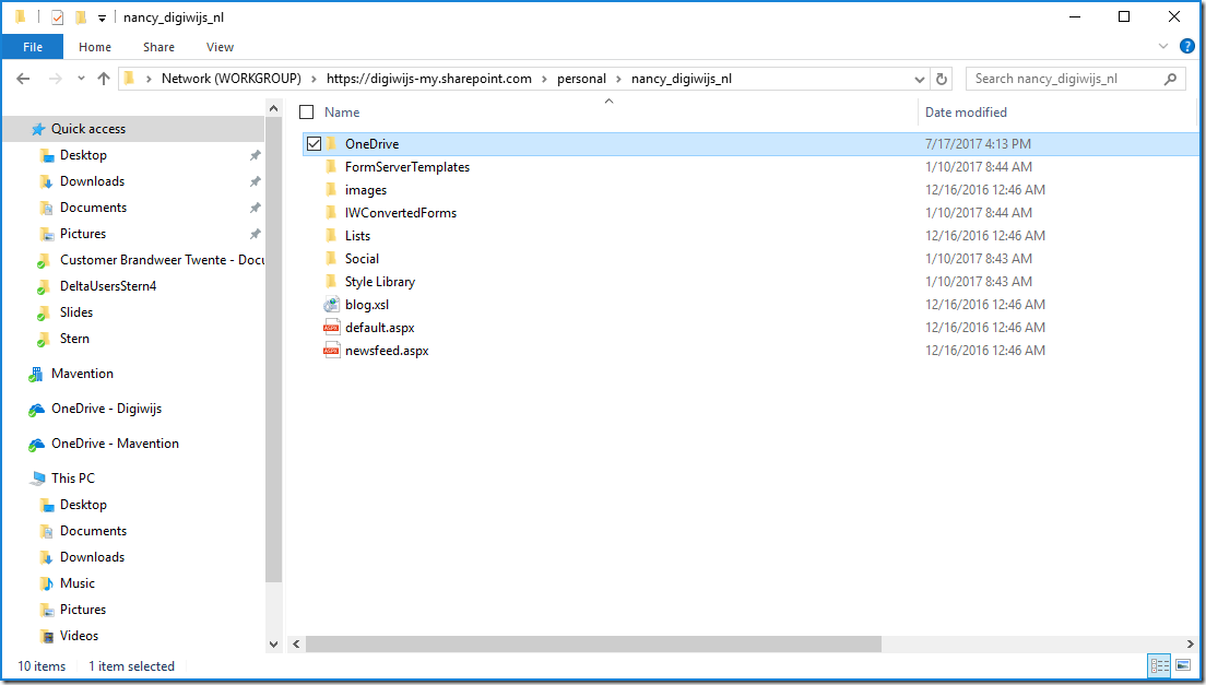 OneDrive Renamed RootFolder