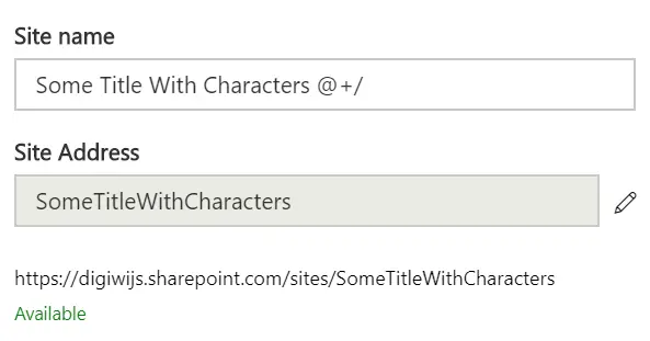 Unavailable characters in groups