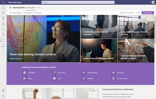 Microsoft Teams SharePoint page as App
