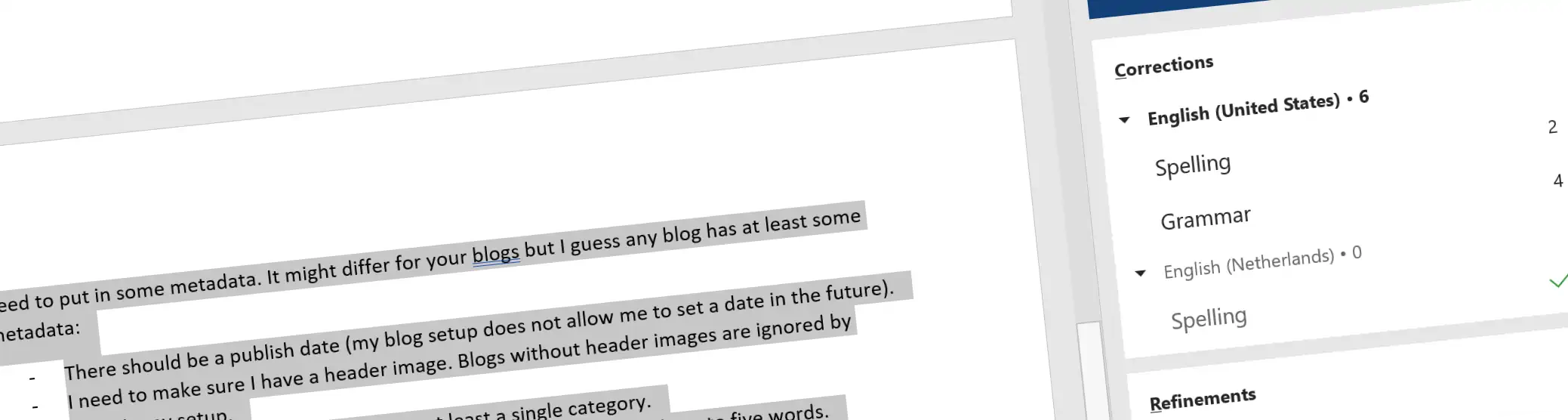 My blog checklist header image