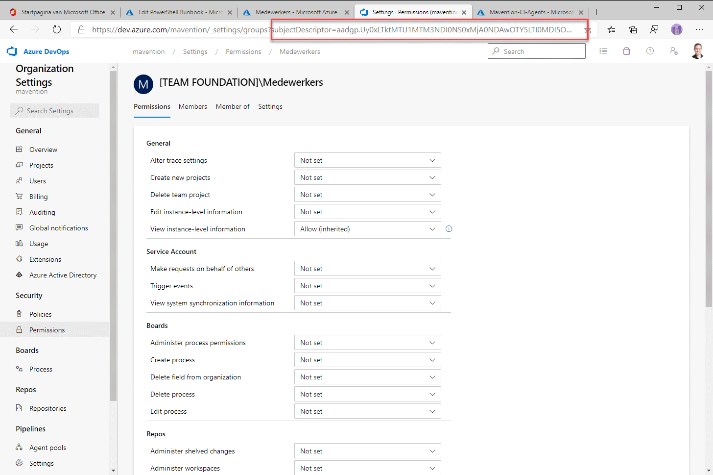 Find the Group Descriptor in the URL