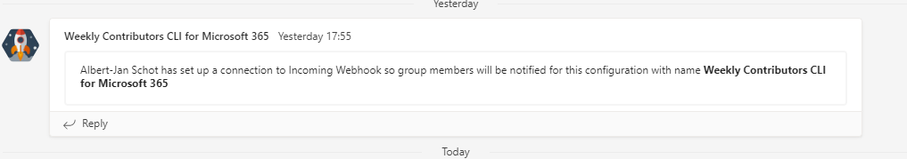 Generated webhook result
