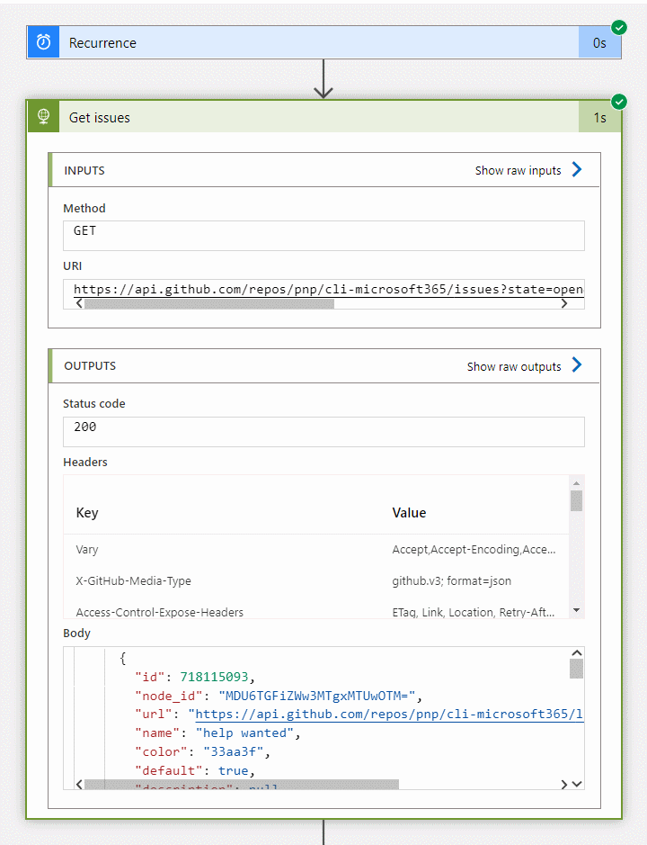 Call the GitHub Rest API from a Logic App