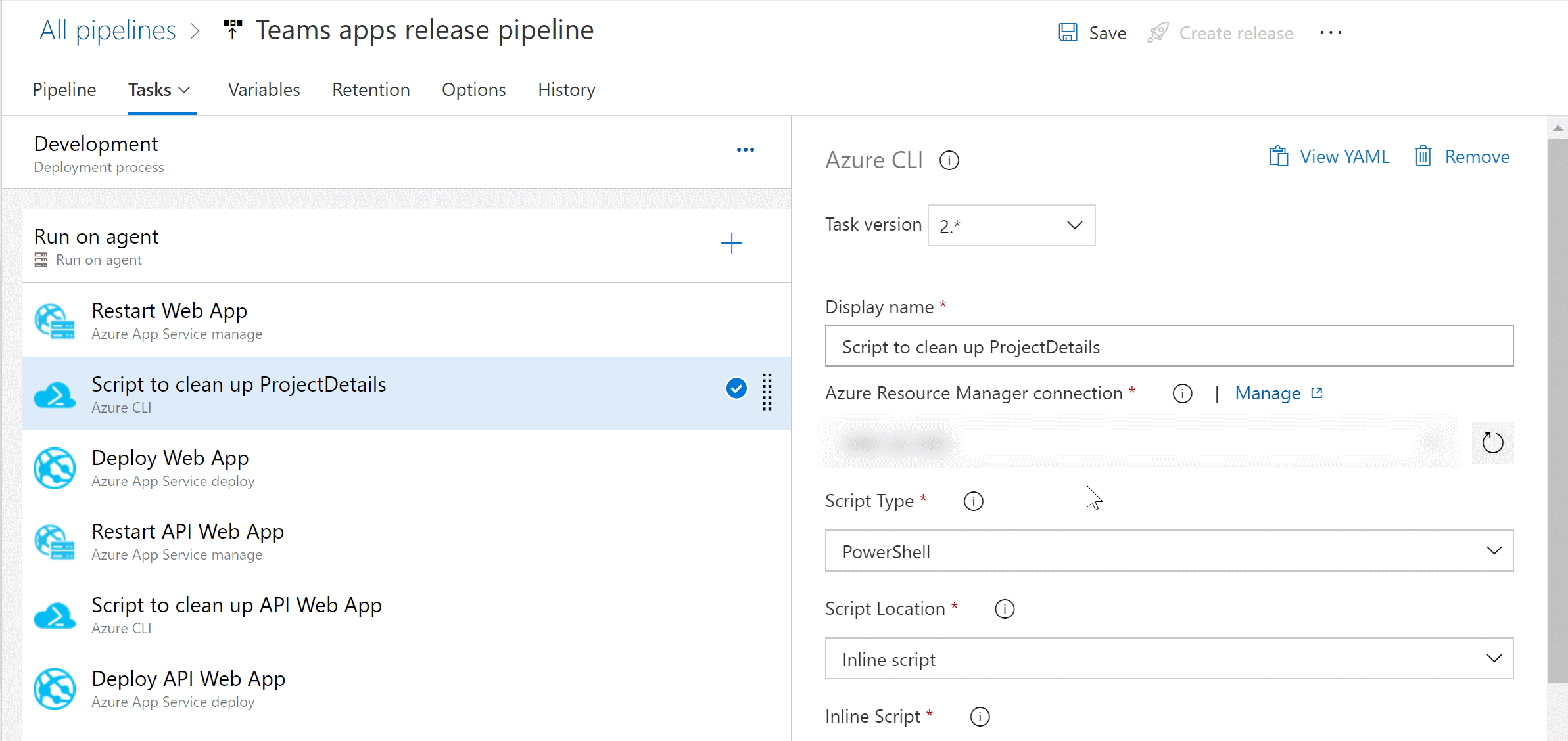 release pipeline steps