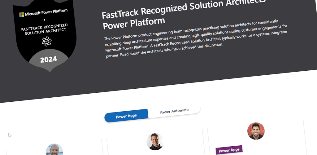 FastTrack Recognized Solution Architect 2024'