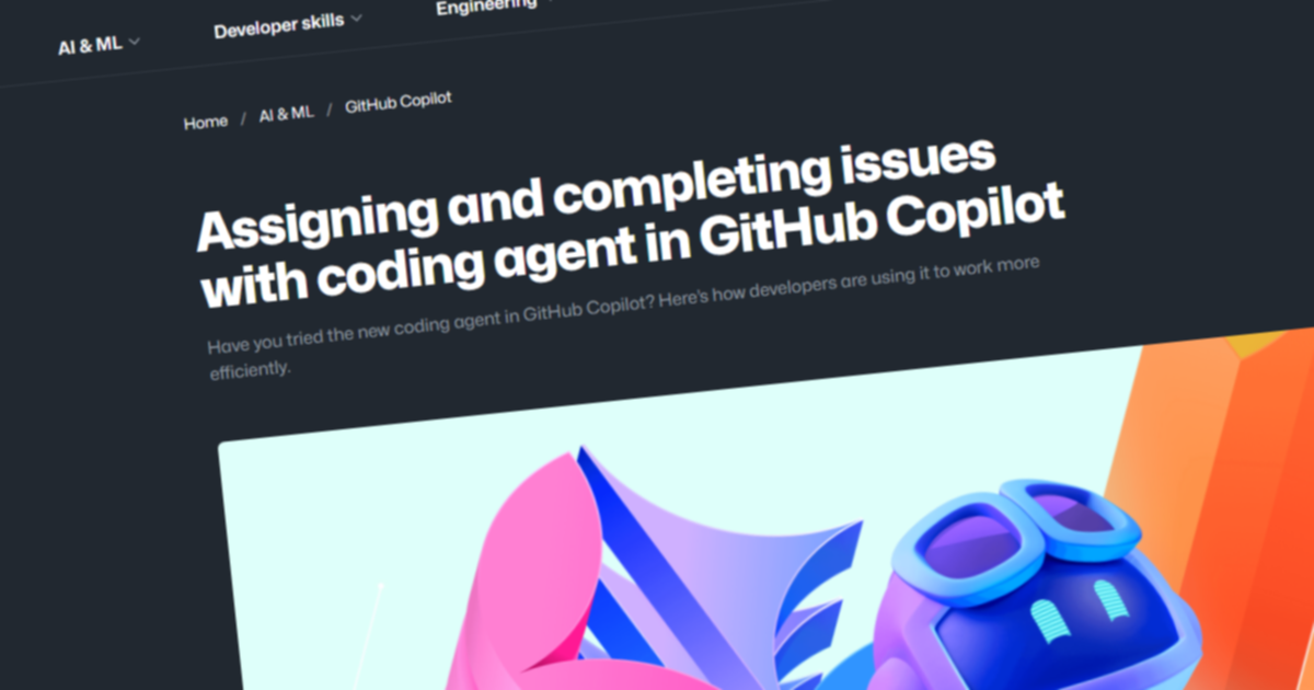 Upgraded my blog with assigning an issue to Github Copilot