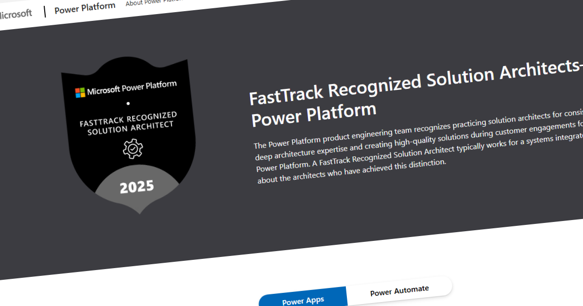 FastTrack Recognized Solution Architect 2025